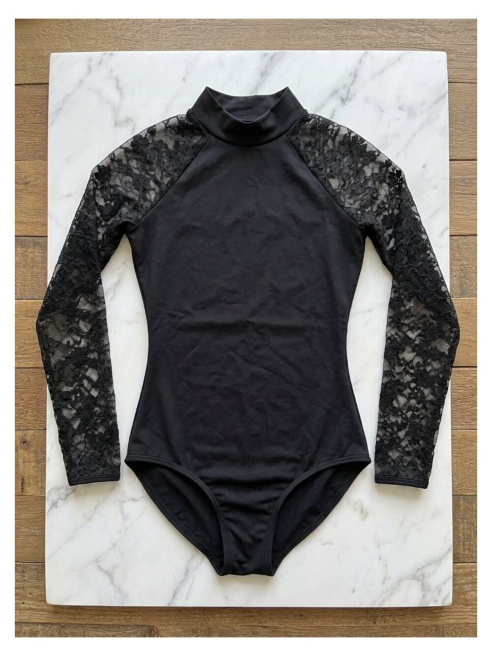 Turtleneck Dance Ballet Leotard Lace Long Sleeve Gymnastics
